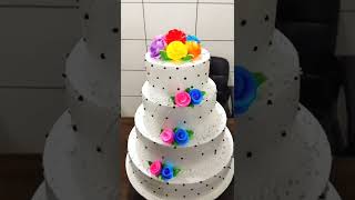 4 Tier Cake / Birthday Cake / Chef Aamir / Colourfull flower #chefaamir #chef #cheflife #cakelover