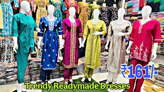 Hyderabad Wholesale High Quality Low Price Readymade Dresses ₹161/- Kurti Plazzo, Tops, Straight Cut