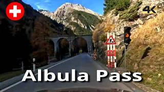 Driving the stunning Swiss Albula pass in fall | autumn 2024 | 4K