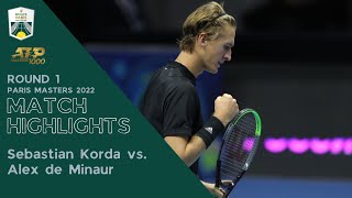 Sebastian Korda vs Alex de Minaur Match Highlights HD | Paris Masters 2022 Round 1 PS5 Gameplay
