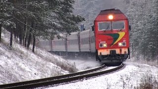 Тепловоз ТЭП70БС-003 Москва - Калининград / TEP70BS-003 with a passenger train