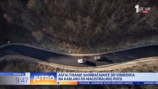 Prva TV - Počelo asfaltiranje drugog dela saobraćajnice od vidikovca na Kablaru do magistralnog puta