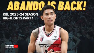 RHENZ ABANDO IS BACK!! RHENZ ABANDO KBL 2023-24 SEASON HIGHLIGHTS PART 1