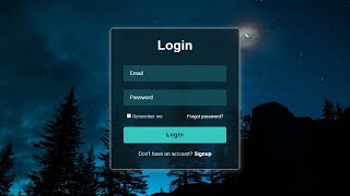 Glassmorphism Login Form _ How To Create Glassmorphism Login Form By Using HTML And CSS