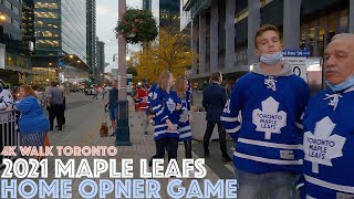 Toronto Maple Leafs Home Opener 2021 at Scotiabank Arena & Union Station: 4K Wal