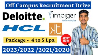 HCL Recruitment 2022 | Deloitte Off Campus Drive 2022 | Deloitte Hiring 2022 Freshers