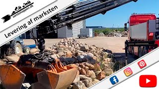 Levering🚛 af marksten til sommerhus🏠🏖  nær Søndervig