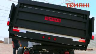 Temahi double action light dump truck with hydraulic gate.