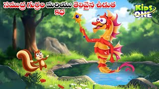 సముద్ర గుర్రం మరియు తెలివైన ఉడుత కథ | Telugu Cartoon Stories | Seahorse and Clever Squirrel Story