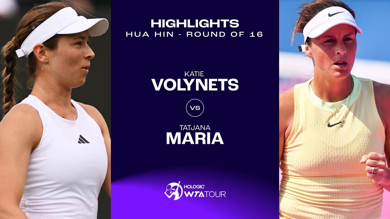 Katie Volynets Vs. Tatjana Maria | 2024 Hua Hin Round 2 | WTA Match ...