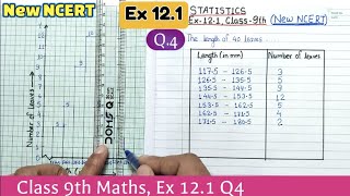 Ex 12.1 Q4 class 9 Maths Statistics New NCERT | Class 9th Maths Ex 12.1 Q4 New syllabus | ex 14.3 Q4