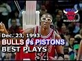 December 23 1993 Bulls vs Pistons highlights