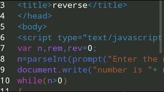 JavaScript Code Reverse of The Given Number | JavaScript Reverse Number | anWriter Mobile Web Coding