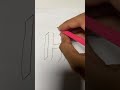 Menggambar huruf H sederhana#drawing #3d #menggambar #shortvideo