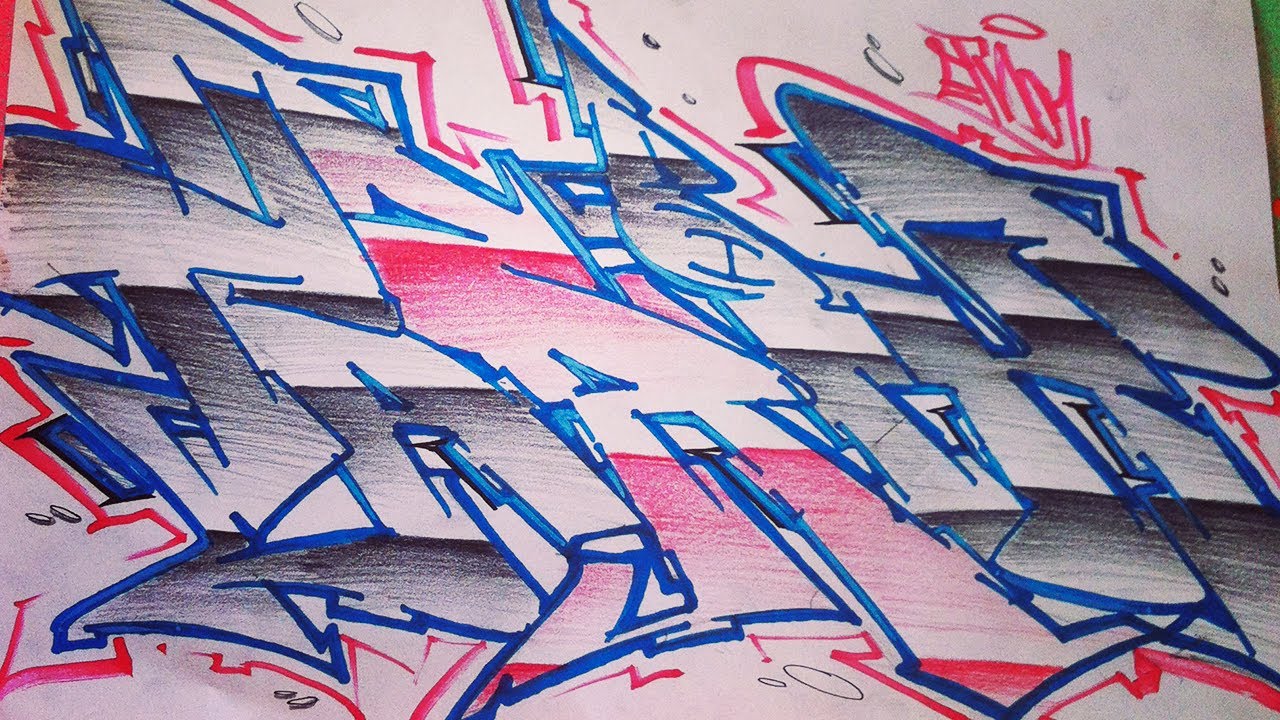 How To Draw Graffiti Wildstyle - Write Tarik In Graffiti Letters Step ...