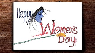Happy Women's Day | 8 March | Sketch pen drawing