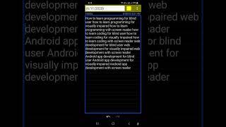 programming coding web and Android development specially for blind learn coding very accessible