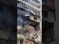 video shows russian missile strike on apartment building