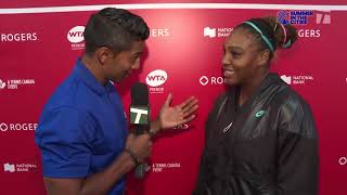 Serena Williams: 2019 Toronto Third Round Win Tennis Channel Interview