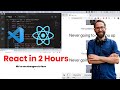 Learn React with Hooks By Building Projects - React Hooks and APIs - Free 2 hour intro to React.js