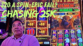 $20 Spins Gone Wrong: Brutal Buffalo Link Session with $25K on the Line!