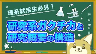 研究系ガクチカと研究概要の構造【再編集版】