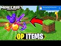 MINECRAFT BUT DIRT DROPS OP ITEMS 😱 **MOD DOWNLOAD For PE** || Works In Evey Version ||