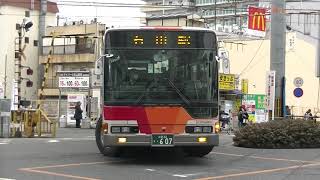 帝産バス  三菱ふそうエアロスター(2ステ)  石山駅 到着