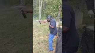 Automatic Beretta  92 shooting 30 rds.