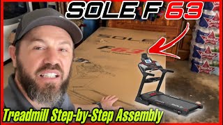 SOLE F63 Treadmill Step-by-Step How To Assembly Guide & Overview + Belt Lubrication Instructions