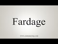 How To Say Fardage