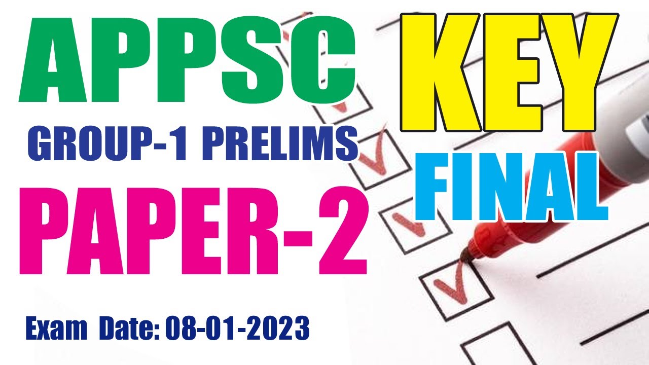 APPSC GROUP 1 PRELIMS PAPER 2 EXAMS KEY FINAL - YouTube