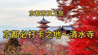 京都赏枫之旅～实拍京都清水寺。这里旺季简直是人山人海