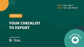 Startup Global 2024 | Your Checklist to Export