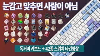 플라스틱 기계식키보드 최고의 스위치는 뭘까? 독거미 AULA F99 + 스위치 42종 타건음 비교 (42 switches Typing sound with Aula F99)