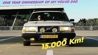 My First Year Volvo 240 Ownership! 15.000km! 9375 miles! Full review! // ThatWhiteVolvo