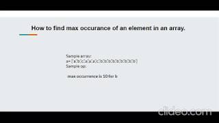 python: Find max occurrence in an array