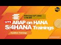 S/4HANA cum ABAP on HANA Technical Training - Teaser ABAP on HANA CDS Views, AMDP, Fiori Elements