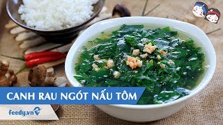 Hướng dẫn cách làm Canh rau ngót nấu tôm với #Feedy