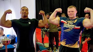 LARRY WHEELS VS KAMIL JABLONSKI friendly pulling after competition KOTT in Dubai 28 October 2022