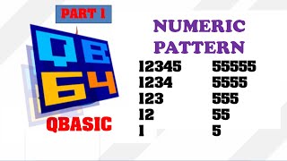 Numeric Pattern Printing in QBasic Part 1 || Make Easy