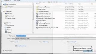 Creating Your Own Word 2010 Template
