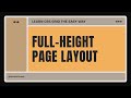CSS Grid - Create a FULL-HEIGHT RESPONSIVE Layout in Minutes