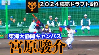 【２０２４読売ジャイアンツドラフト５位】宮原駿介（静岡学園→東海大静岡キャンパス）投球練習\u0026実戦