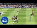 Emotional moment Everton pays tribute to Hillsborough victims - Daily Mail