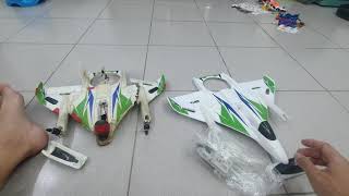 RC 如何幫WLZX W500 更換新機身 機身嚴重破損 連翅膀都斷了 同JJRC M02 / How to Replace JJRC M02 Airframe - RC Airplane W500