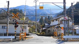 JR 身延線【№238】北沢踏切・通過・走行映像（甲斐大島駅⇔身延駅）山梨県南巨摩郡身延町角打