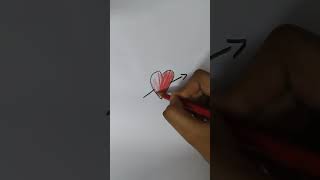 How to draw a heart with arrow