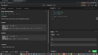 2235. Add Two Integers Explanation - LeetCode Solution in JavaScript JS Coding Node WebDev