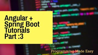 Angular + Spring Boot full Stack Part 3